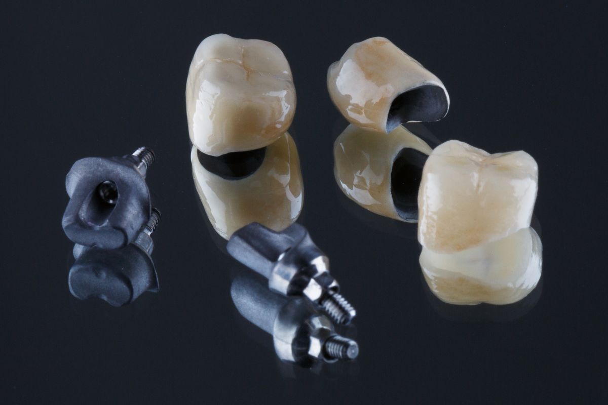 fundas dentales antes de colocarse sobre paciente